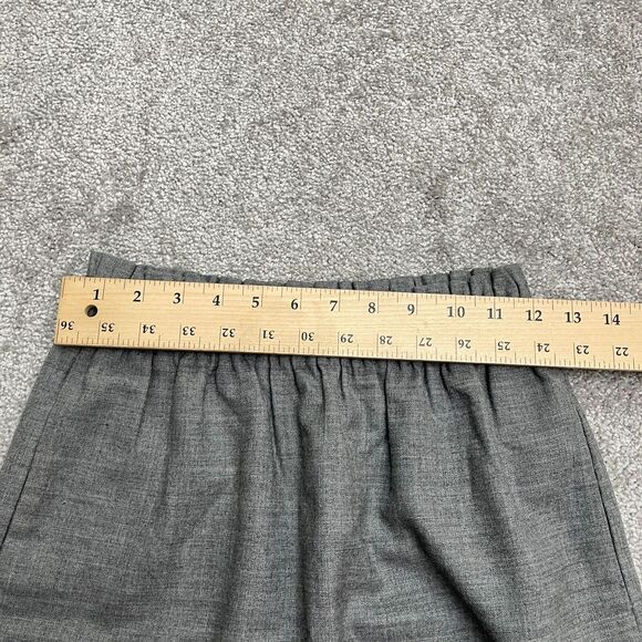 J.Crew Wool Blend Sidewalk Pleated Pencil Skirt Womens 00 Gray Elastic Pockets - Picture 9 of 10